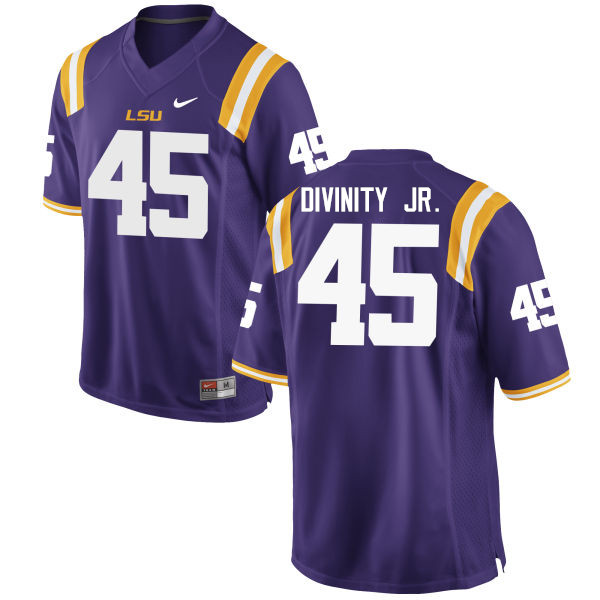 Men LSU Tigers #45 Michael Divinity Jr. College Football Jerseys Game-Purple